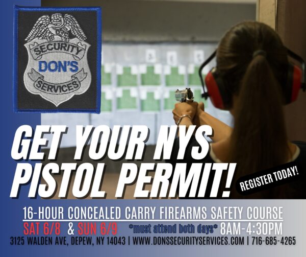 NYS Concealed Carry Firearms Safety Course for Pistol Permit